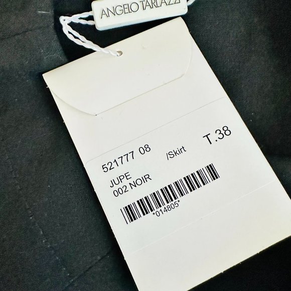 ANGELO TARLAZZI PARIS WOOL TIERED BOW LITTLE BLACK PENCIL SKIRT FRANCE - Picture 8 of 9